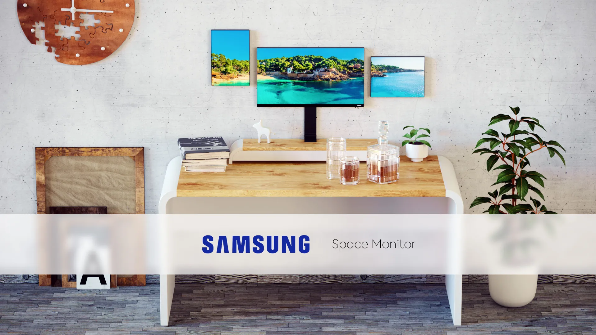 Samsung Space Monitor на рабочем столе
